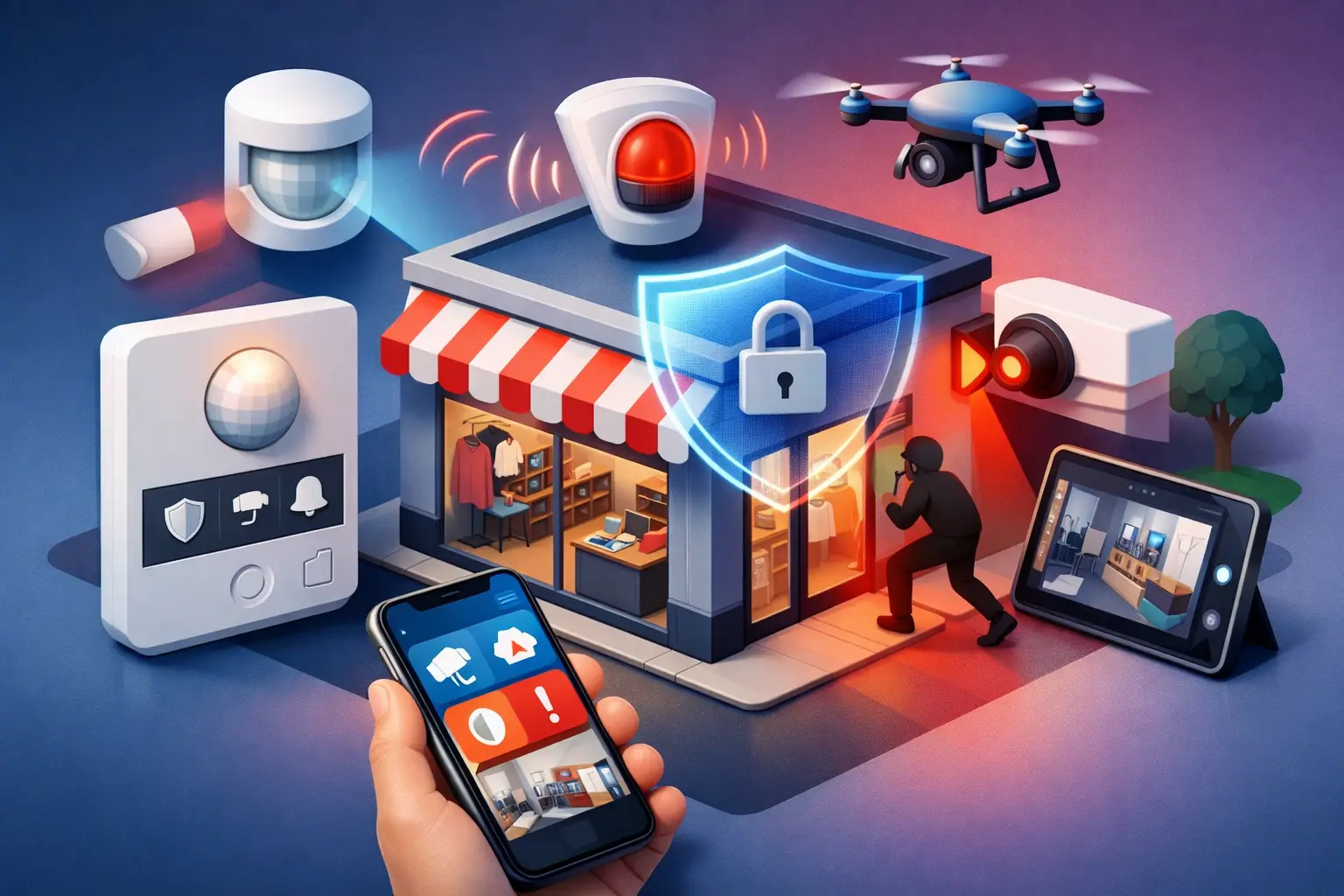 Cómo elegir alarmas inteligentes para comercios