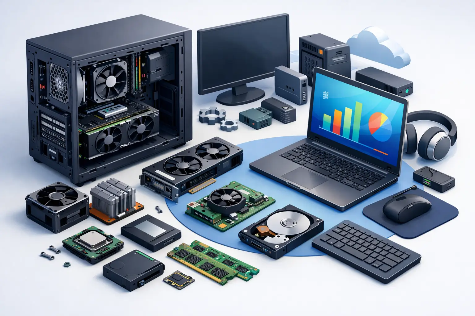 Refacciones de computadoras para empresas