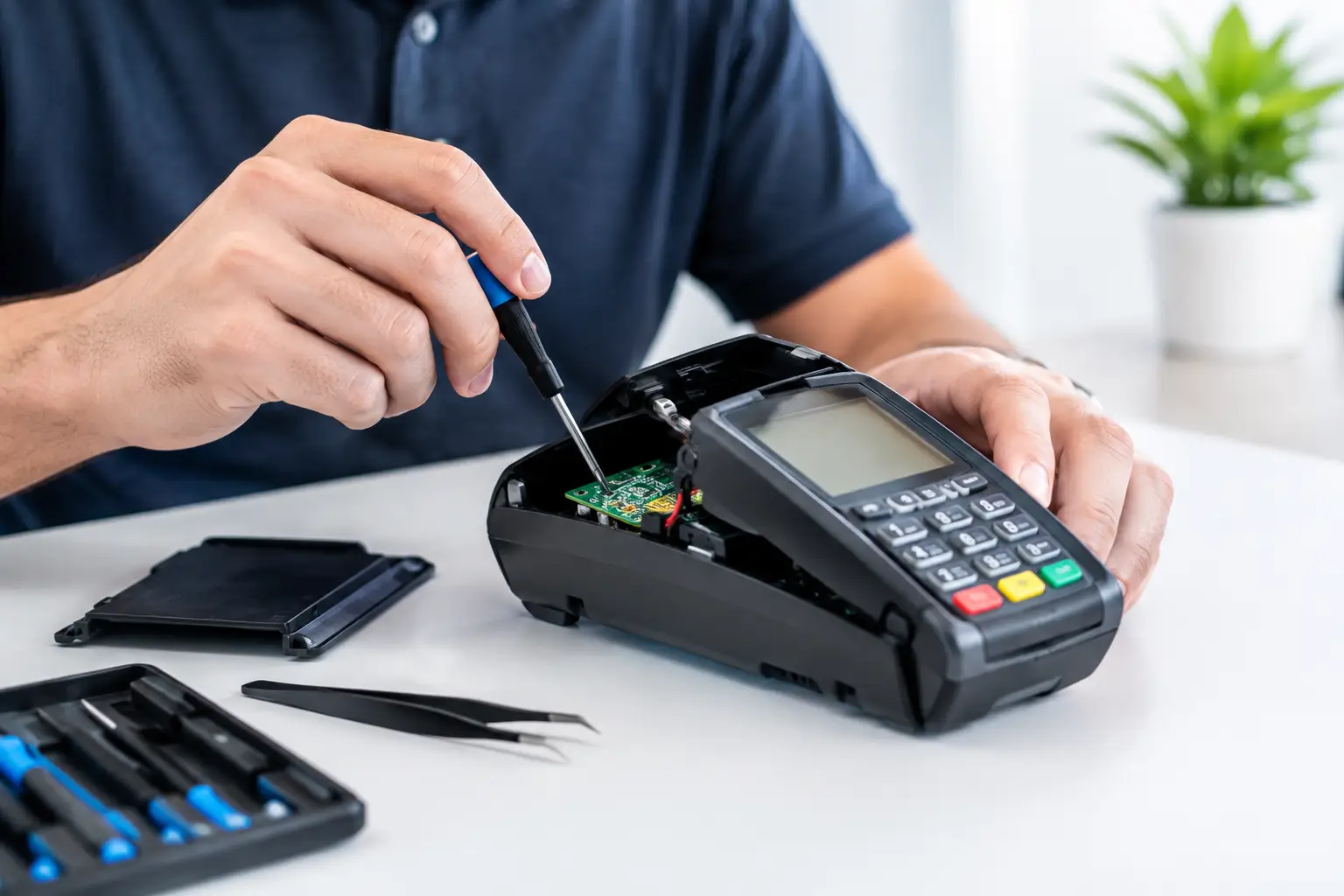 Cómo reparar una terminal punto de venta